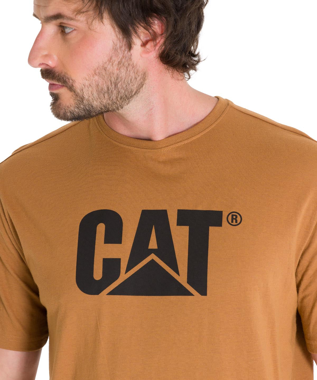 Polera Manga Corta Hombre Logo CAT Café Cat