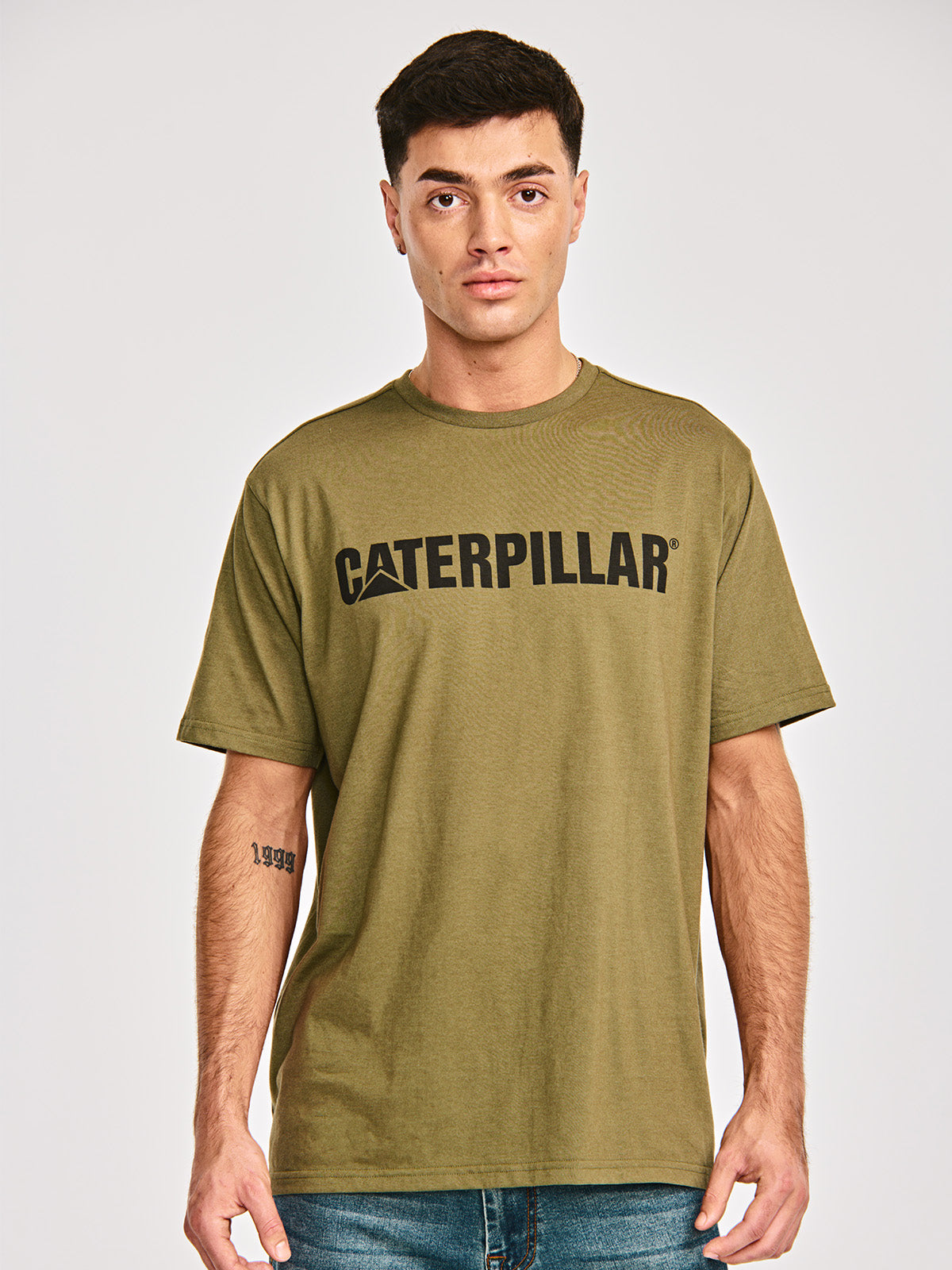 Polera Manga corta Casual Hombre CATERPILLAR LOGO TEE Verde CAT