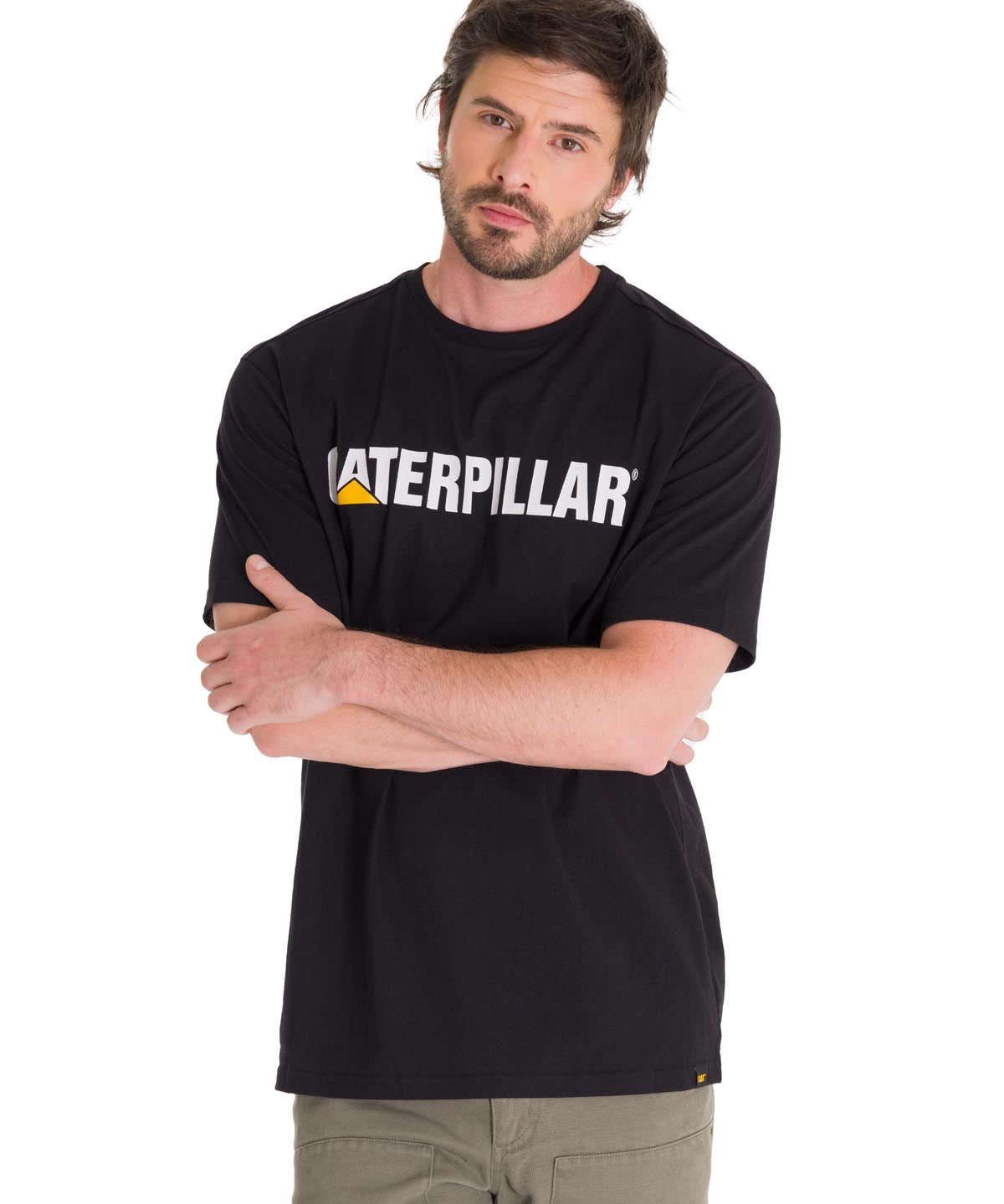 Polera Manga corta Casual Hombre CATERPILLAR LOGO TEE Negro CAT
