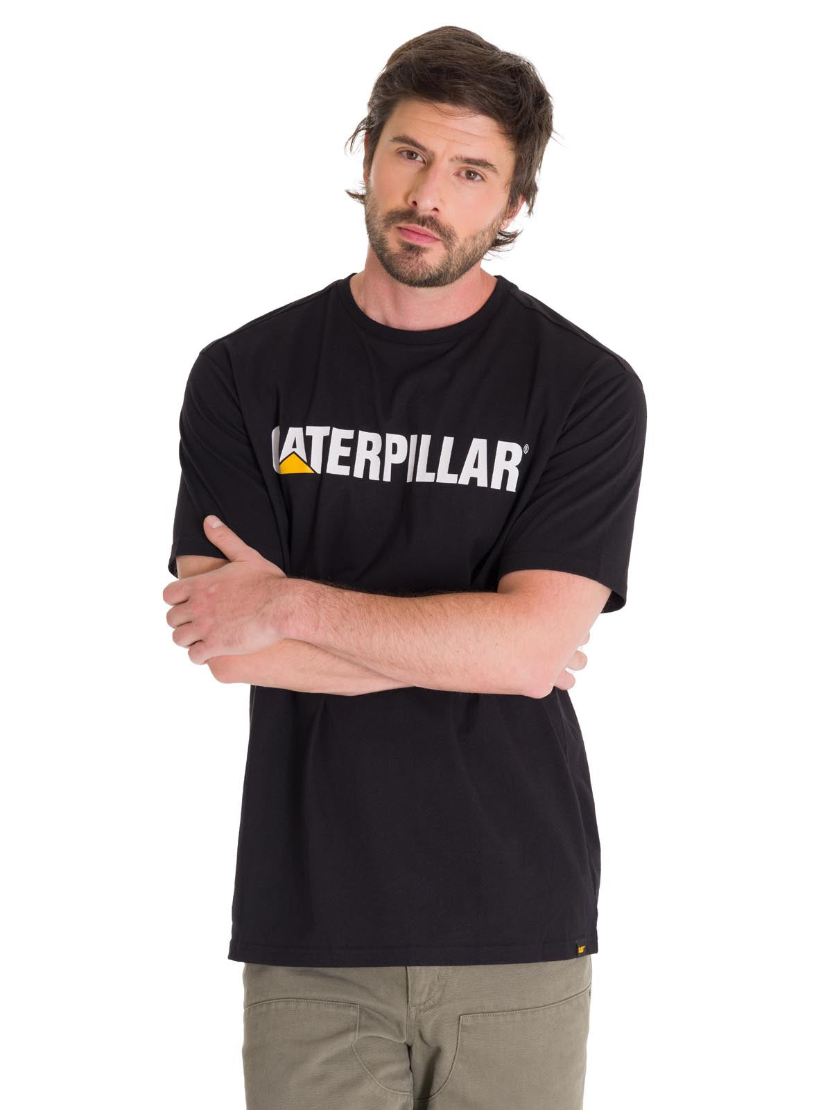 Polera Manga corta Casual Hombre CATERPILLAR LOGO TEE Negro CAT