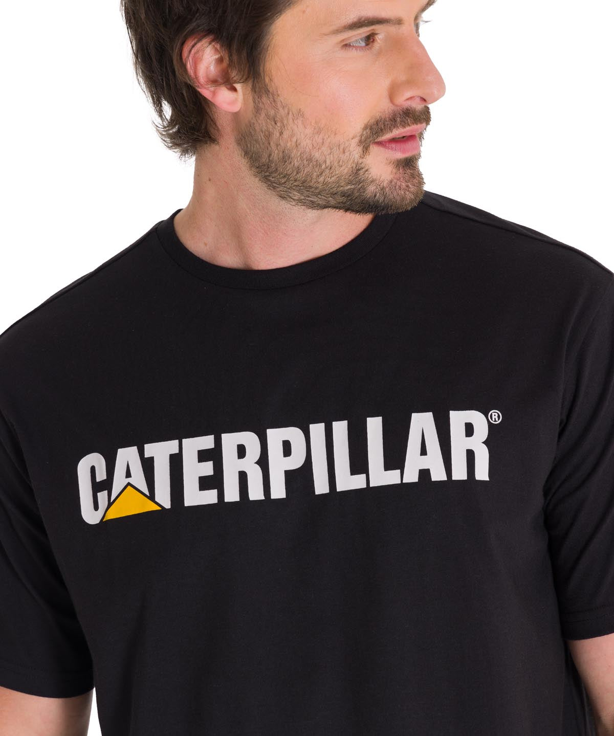 Polera Manga corta Casual Hombre CATERPILLAR LOGO TEE Negro CAT