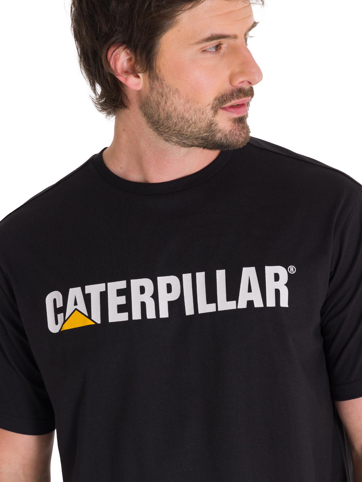 Polera Manga corta Casual Hombre CATERPILLAR LOGO TEE Negro CAT