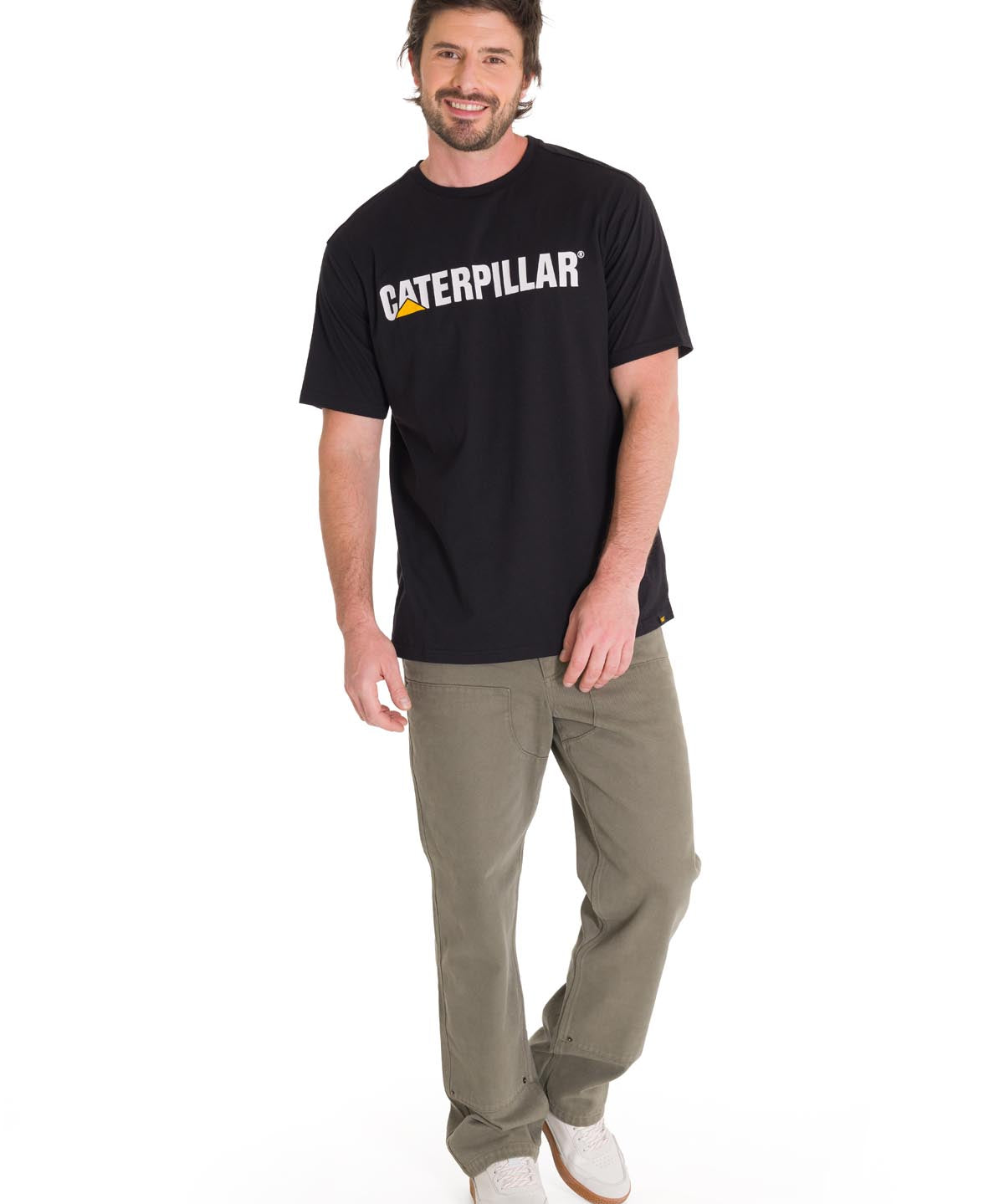 Polera Manga corta Casual Hombre CATERPILLAR LOGO TEE Negro CAT