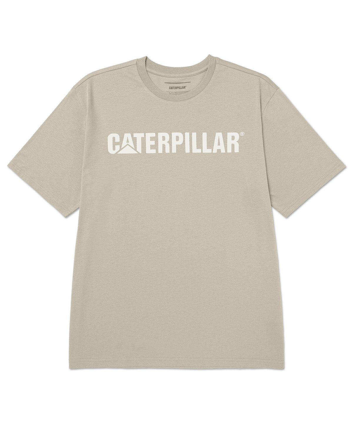 Polera Manga Corta Hombre Caterpillar Logo Tee Beige/Crudo