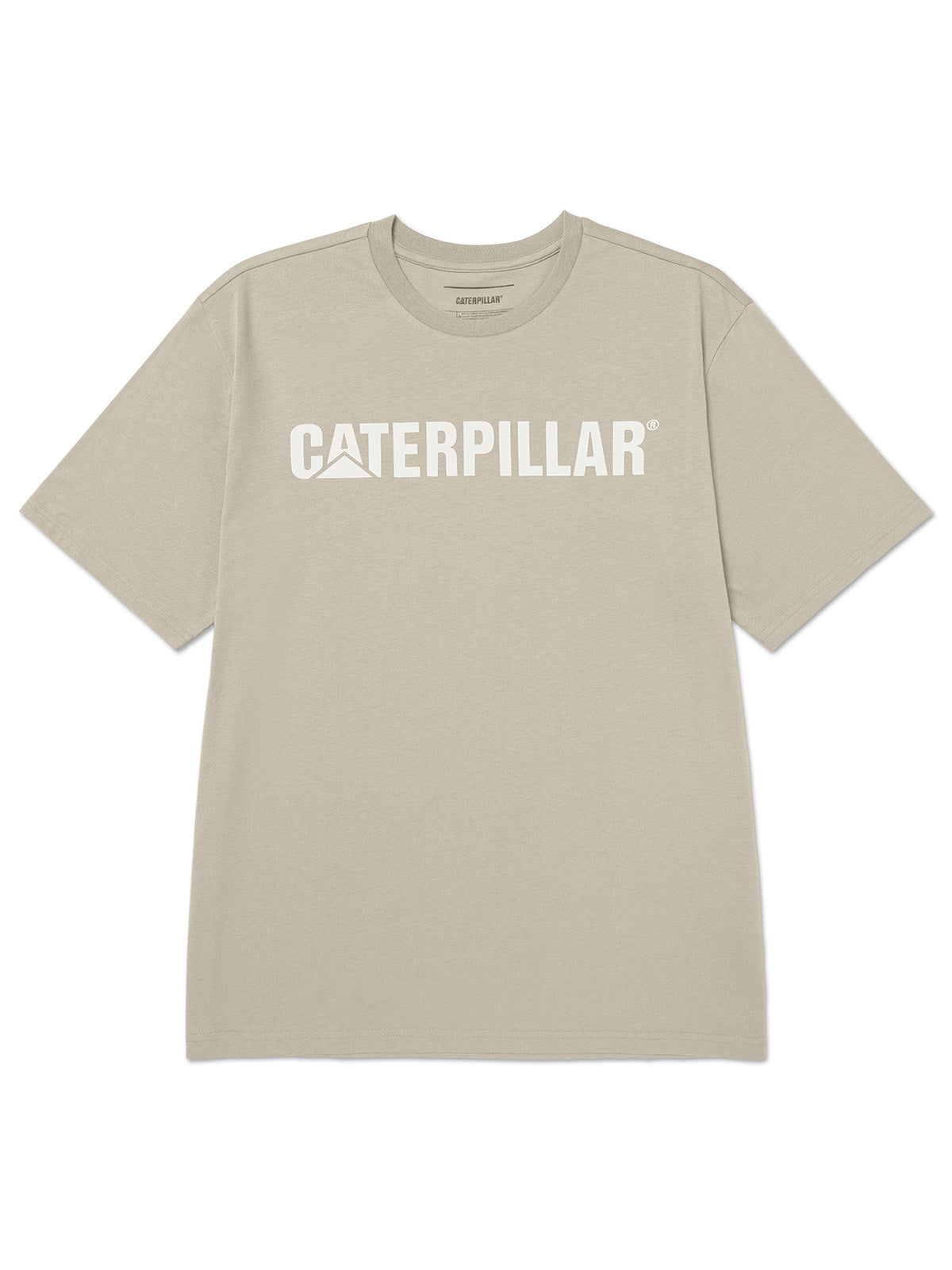 Polera Manga Corta Hombre Caterpillar Logo Tee Beige/Crudo