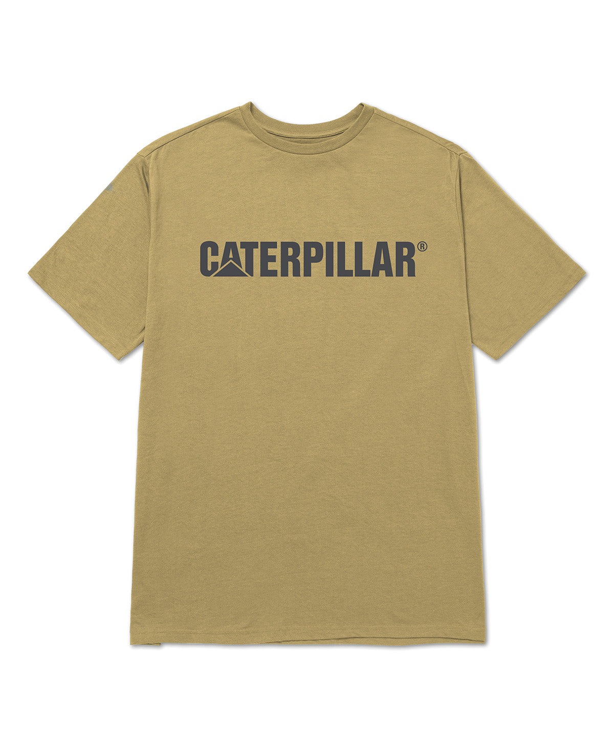Polera Manga Corta Hombre Caterpillar Logo Tee Café