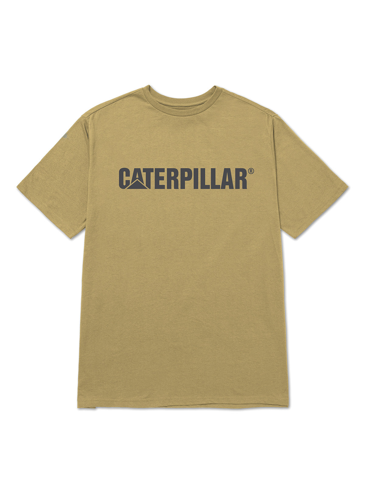 Polera Manga Corta Hombre Caterpillar Logo Tee Café