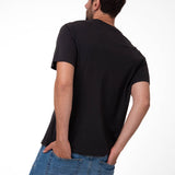 Polera Manga Corta Hombre Logo Caterpillar Negro
