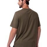 Polera Manga Corta Hombre Logo Caterpillar Verde