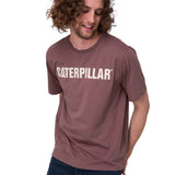 Polera Manga Corta Hombre Caterpillar Logo Tee Café