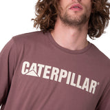 Polera Manga Corta Hombre Caterpillar Logo Tee Café
