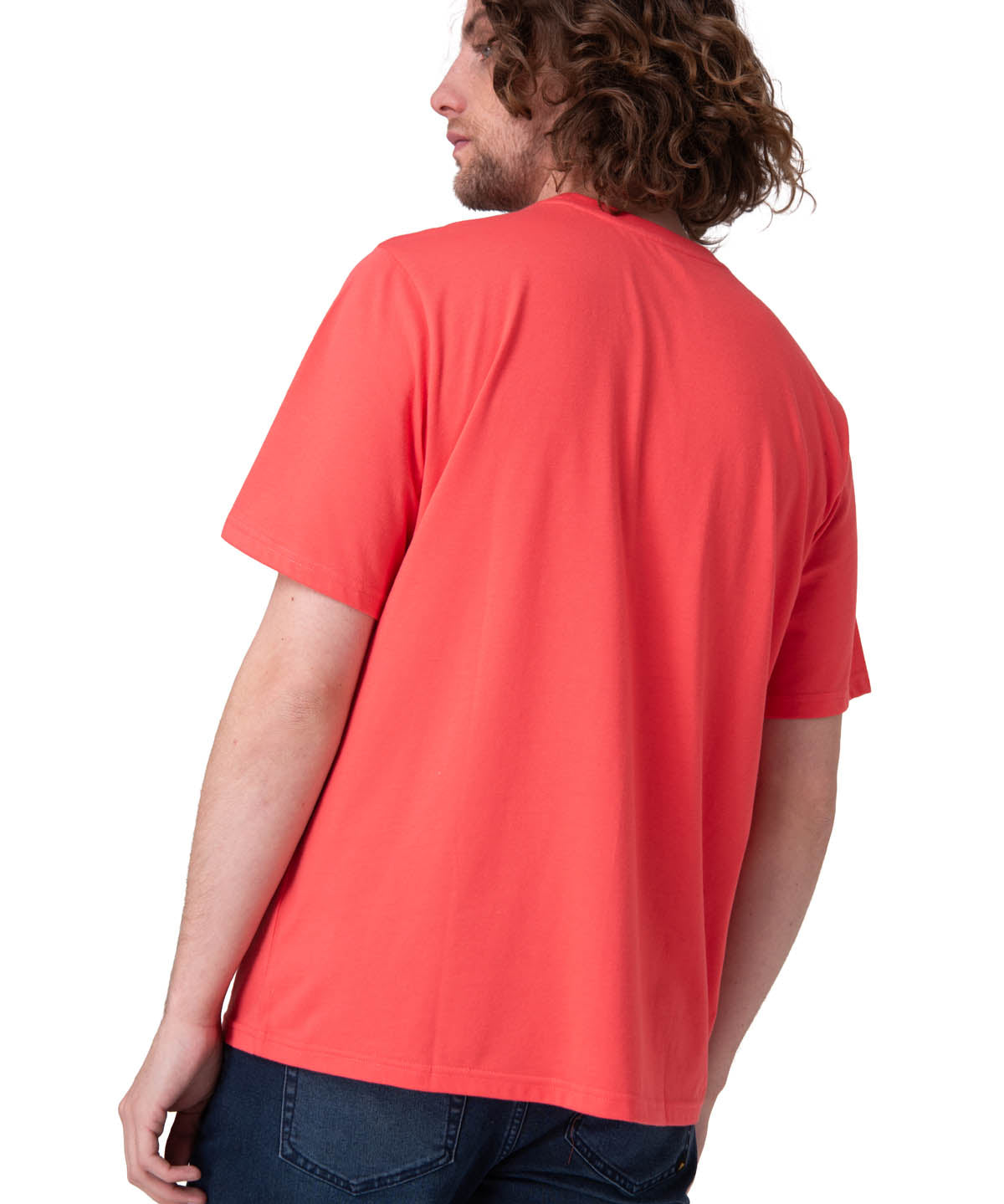 Polera Manga Corta Hombre Caterpillar Logo Tee Rojo