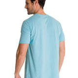 Polera Manga Corta Hombre Logo Caterpillar Celeste CAT