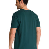 Polera Manga Corta Hombre Logo Caterpillar Verde CAT