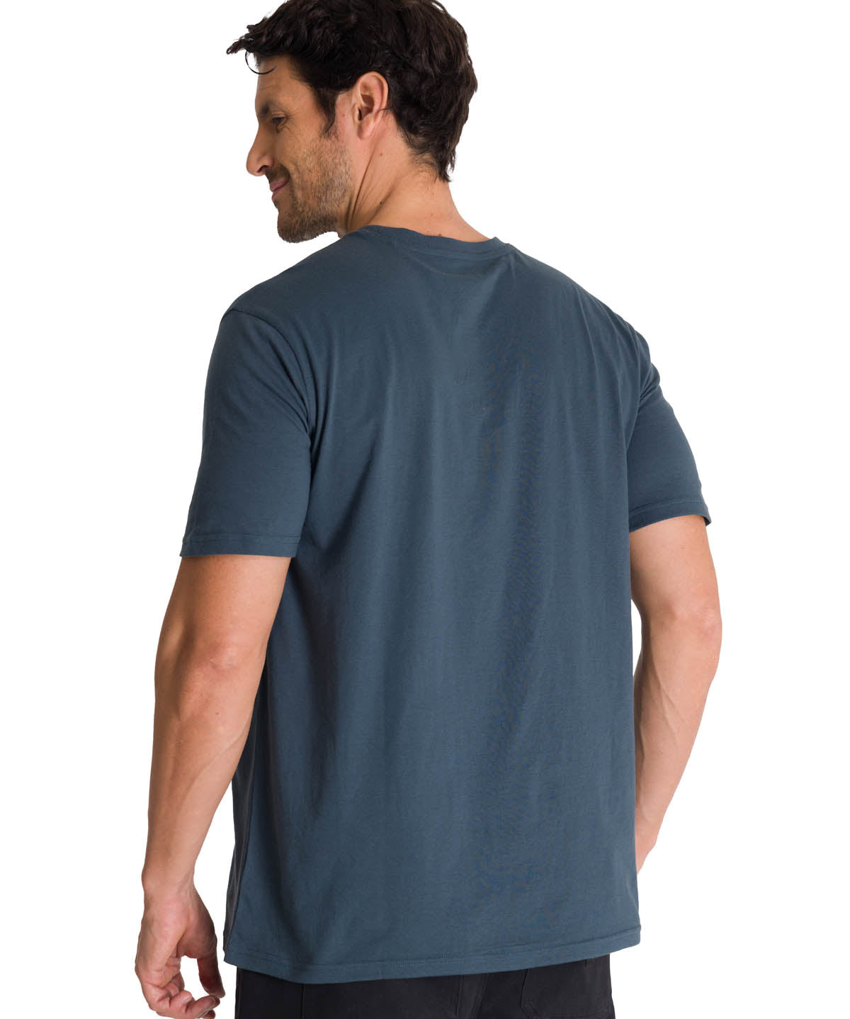 Polera Manga Corta Hombre Logo Caterpillar Azul CAT