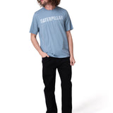 Polera Manga Corta Hombre Caterpillar Logo Tee Celeste