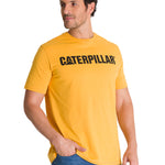 Polera Manga Corta Hombre Logo Caterpillar Amarillo CAT