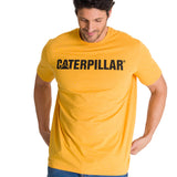 Polera Manga Corta Hombre Logo Caterpillar Amarillo CAT