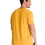 Polera Manga Corta Hombre Logo Caterpillar Amarillo CAT