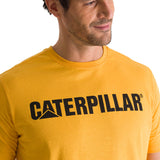 Polera Manga Corta Hombre Logo Caterpillar Amarillo CAT