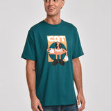 Polera Manga corta Casual Hombre KIDULT GRAPHIC TEE 3 Azul CAT