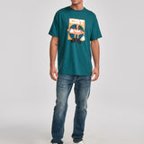 Polera Manga corta Casual Hombre KIDULT GRAPHIC TEE 3 Azul CAT