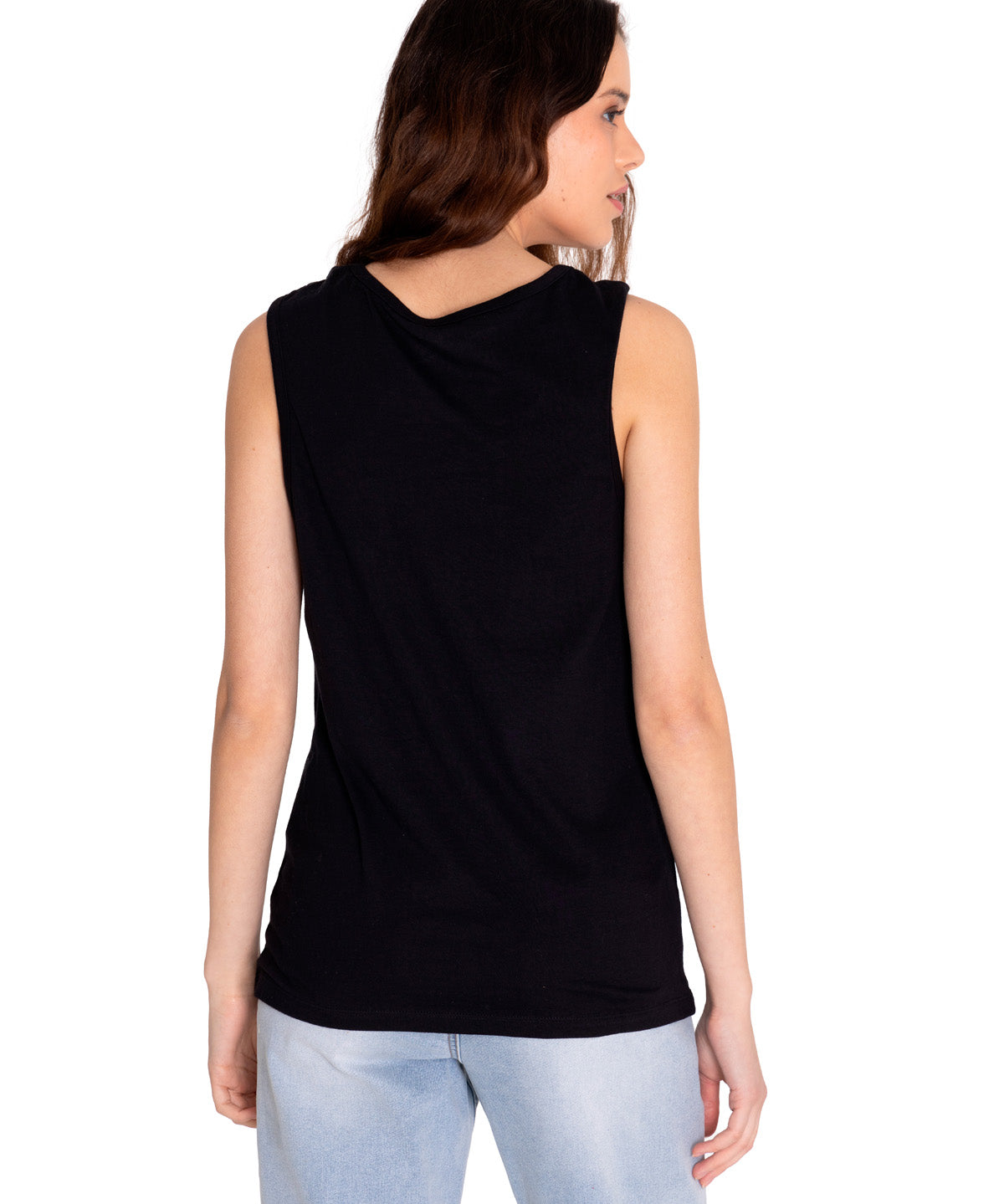 Polera Sin manga Casual Mujer CATERPILLAR LOGO TEE TANK Negro CAT