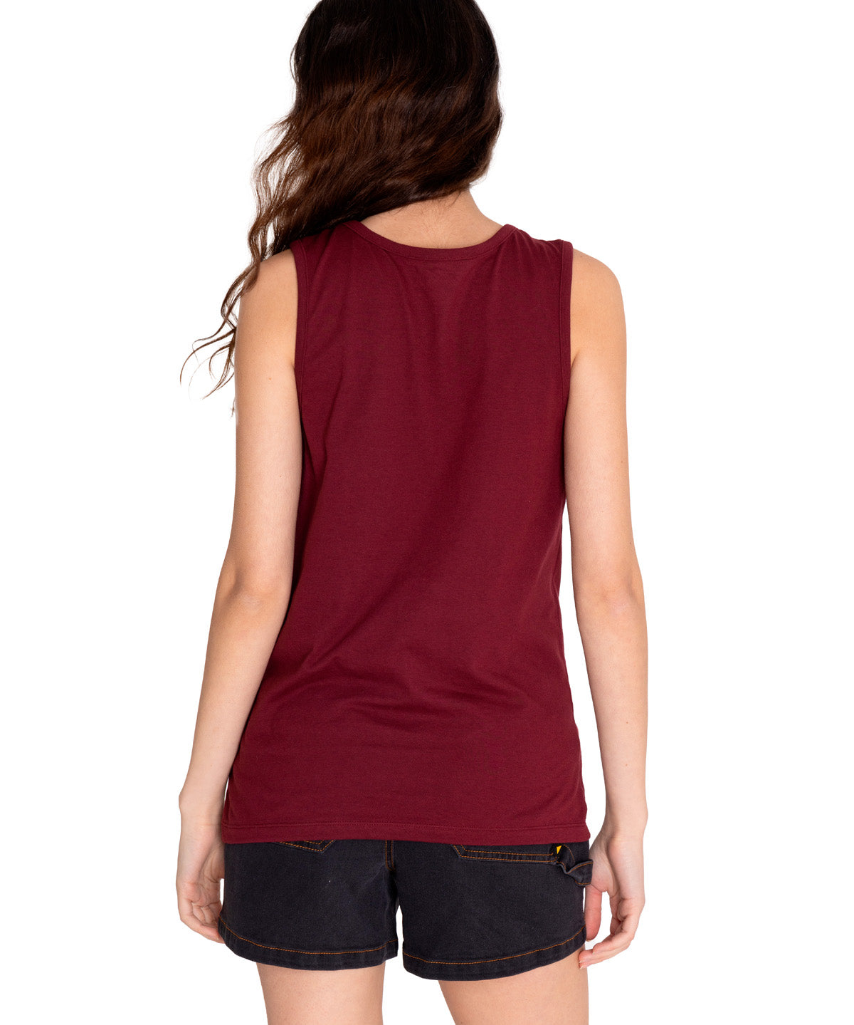 Polera Sin manga Casual Mujer CATERPILLAR LOGO TEE TANK Rojo CAT