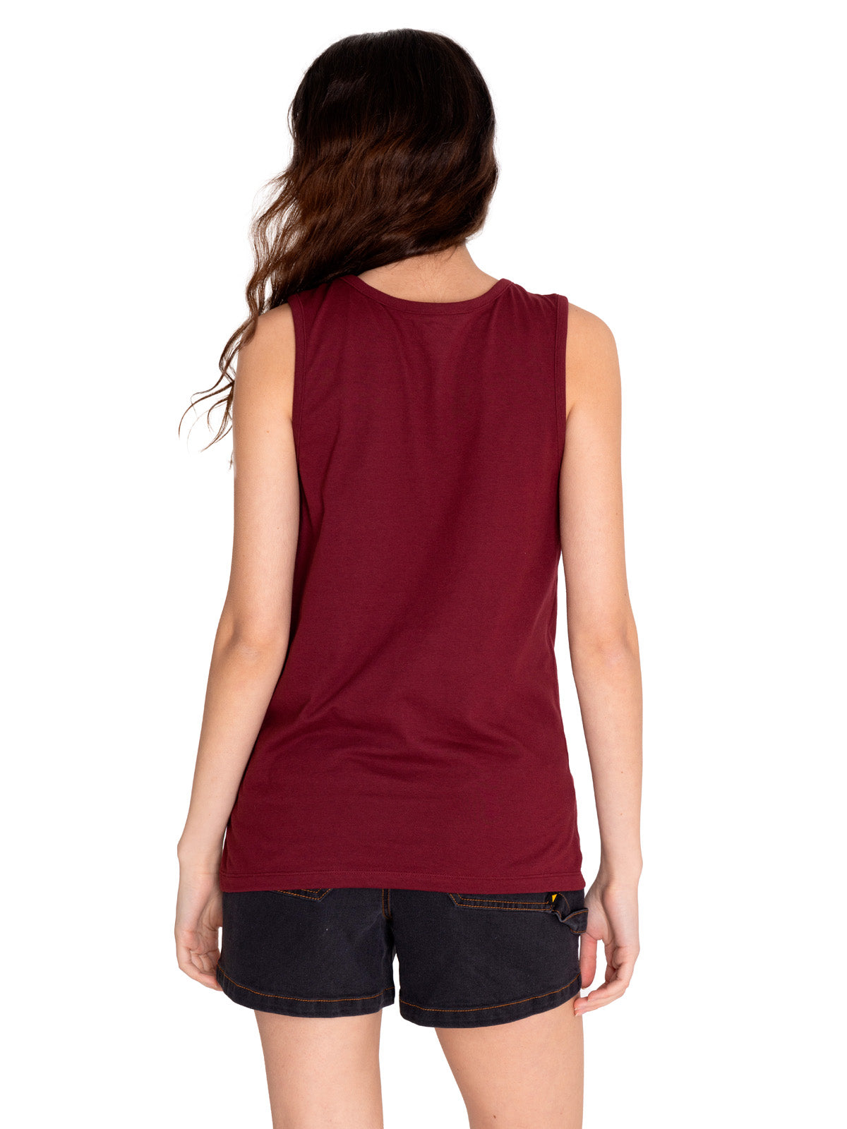 Polera Sin manga Casual Mujer CATERPILLAR LOGO TEE TANK Rojo CAT