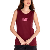 Polera Sin manga Casual Mujer CATERPILLAR LOGO TEE TANK Rojo CAT