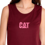 Polera Sin manga Casual Mujer CATERPILLAR LOGO TEE TANK Rojo CAT