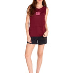 Polera Sin manga Casual Mujer CATERPILLAR LOGO TEE TANK Rojo CAT