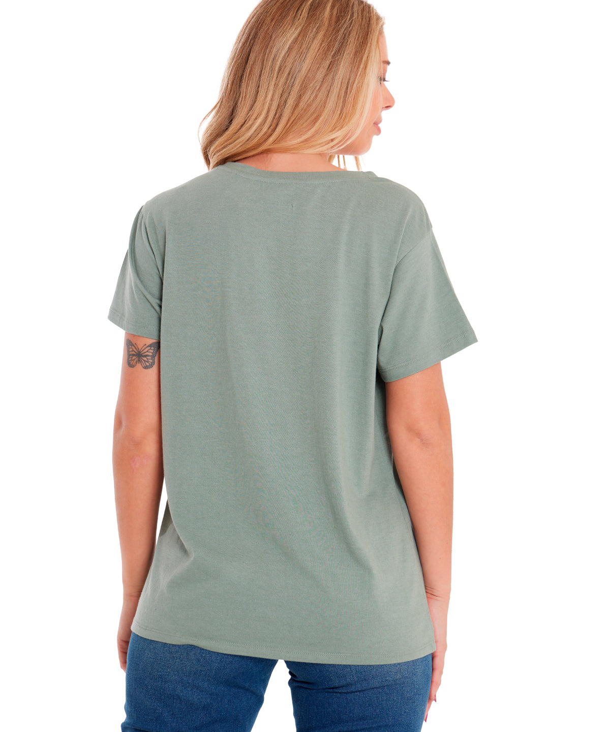Polera Manga corta Casual Mujer CREW GRAPHIC TEE 1 Verde CAT