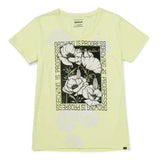 Polera Manga corta Casual Mujer W V-NECK GRAPHIC TEE 3 Amarillo CAT