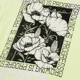 Polera Manga corta Casual Mujer W V-NECK GRAPHIC TEE 3 Amarillo CAT