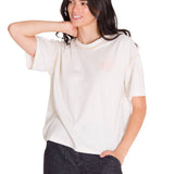 Polera Manga Corta Mujer Boxy Amarillo Cat