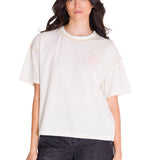 Polera Manga Corta Mujer Boxy Amarillo Cat