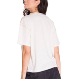 Polera Manga Corta Mujer Boxy Amarillo Cat