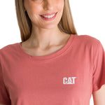 Polera Manga Corta Mujer Logo Terracota CAT