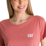 Polera Manga Corta Mujer Logo Terracota CAT