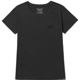 Polera Manga Corta Mujer Logo Negro CAT