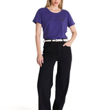 Polera Manga Corta Mujer Logo Azul CAT