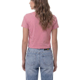 Polera Manga Corta Mujer Logo Rosa CAT