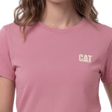 Polera Manga Corta Mujer Logo Rosa CAT