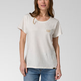 Polera Manga Corta Mujer CAT Logo Tee - Vainilla