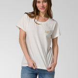 Polera Manga Corta Mujer CAT Logo Tee - Vainilla