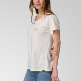 Polera Manga Corta Mujer CAT Logo Tee - Vainilla
