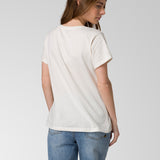 Polera Manga Corta Mujer CAT Logo Tee - Vainilla