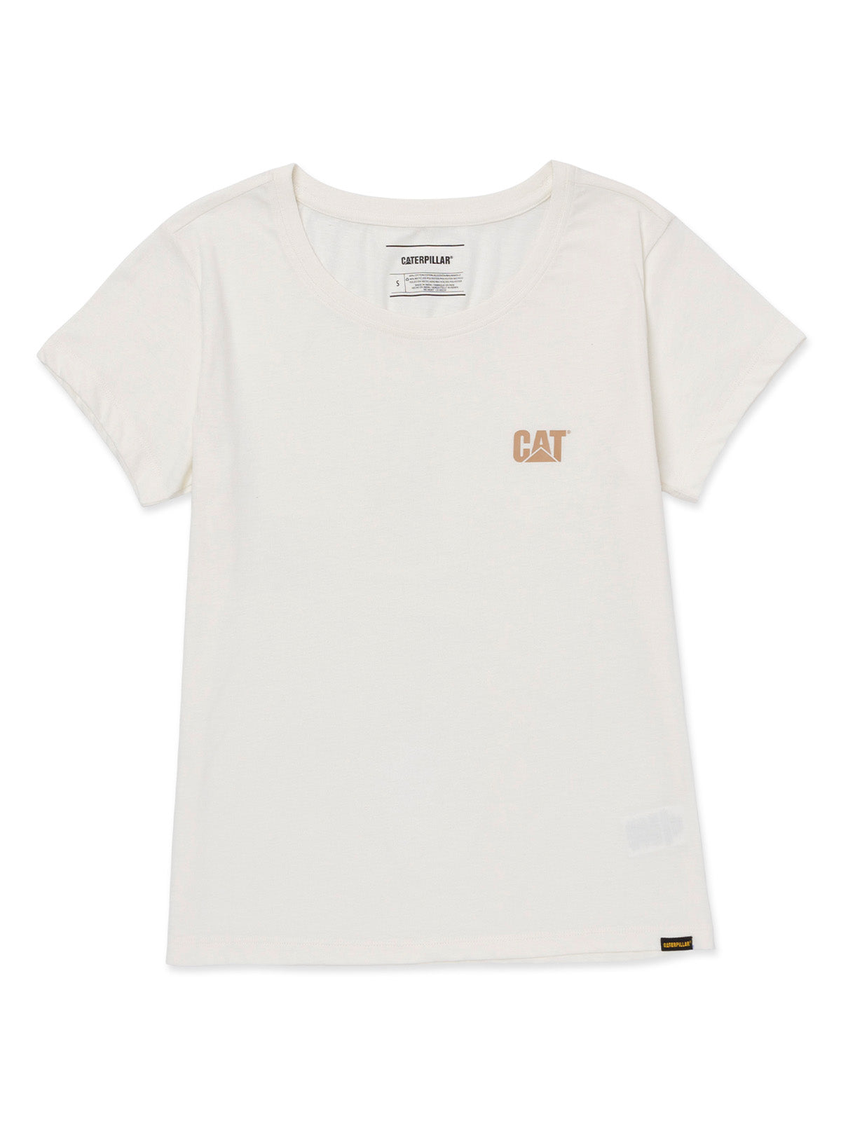Polera Manga Corta Mujer CAT Logo Tee - Vainilla