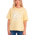 Polera Manga corta Casual Mujer BOXY HEAVYWEIGHT GRAPHIC TEE 1 Amarillo CAT